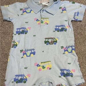 The Beaufort Bonnet Company Light Blue Golf Cart Romper